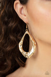 Paparazzi Earring - Industrial Imperfection - Gold