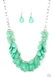 Paparazzi Necklace - Colorfully Clustered - Green