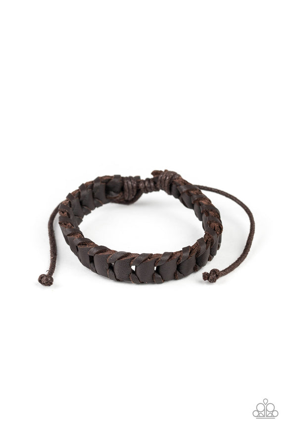 Paparazzi Urban Bracelet - Grit And Grease - Brown
