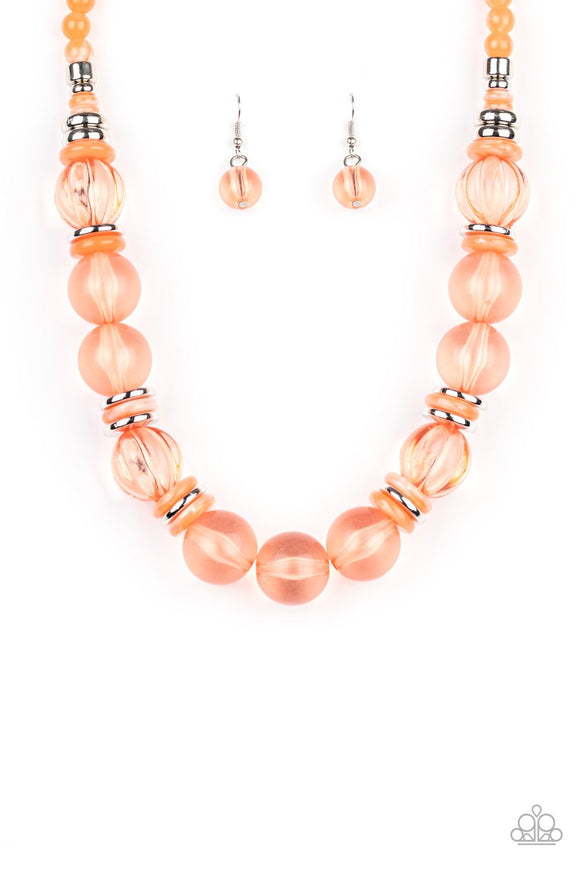 Paparazzi Necklace - Bubbly Beauty - Orange