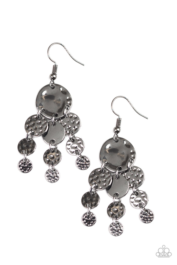 Paparazzi Earring - Do Chime In - Black