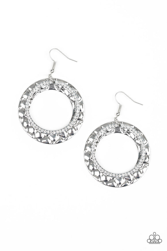 Paparazzi Earring - Cinematic Shimmer - White LOP