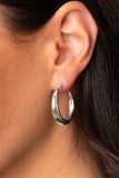 Paparazzi Earring - Lay It on Thick - Silver Hoop