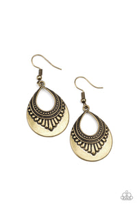 Paparazzi Earring - Totally Terrestrial - Brass