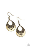 Paparazzi Earring - Totally Terrestrial - Brass