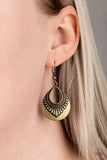 Paparazzi Earring - Totally Terrestrial - Brass