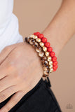 Paparazzi Bracelet - Courageously Couture - Red