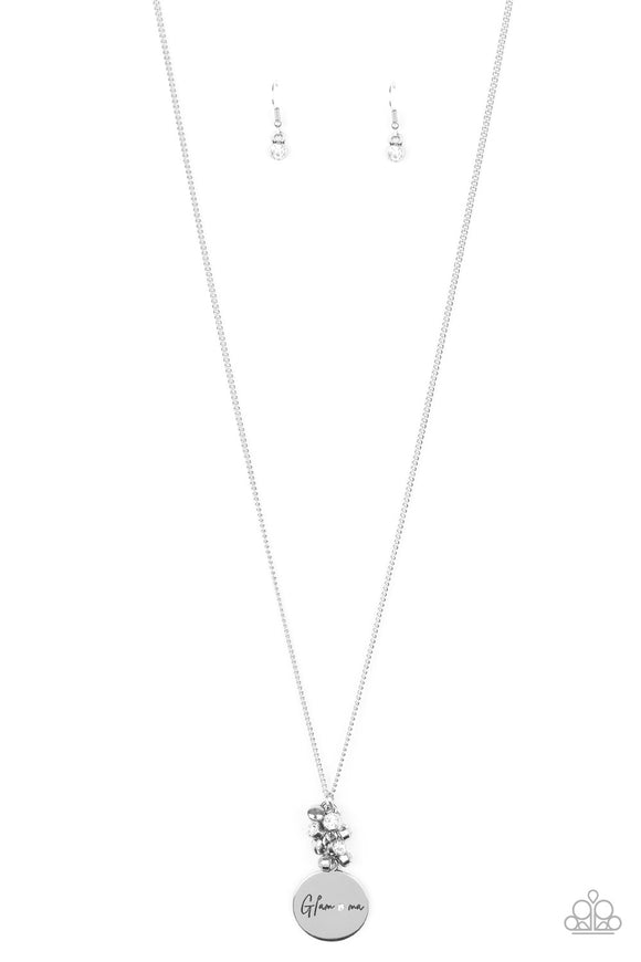 Paparazzi Necklace - Going For GLAM-ma - White