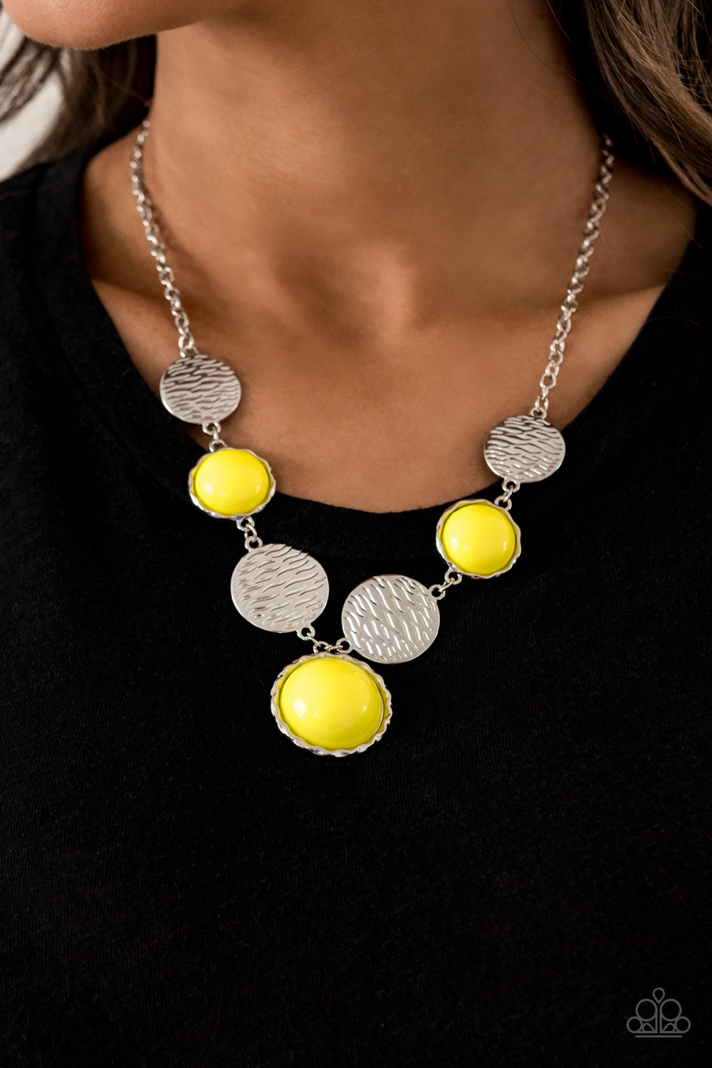 Very Visionary - Yellow Paparazzi Necklace – jemtastic jewelry