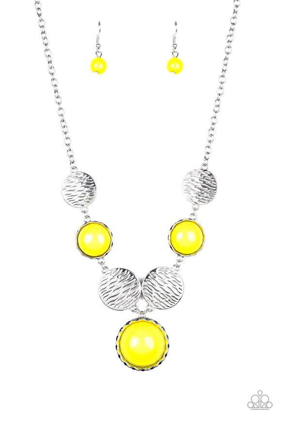 Wallflower Wonderland - yellow - Paparazzi necklace – JewelryBlingThing