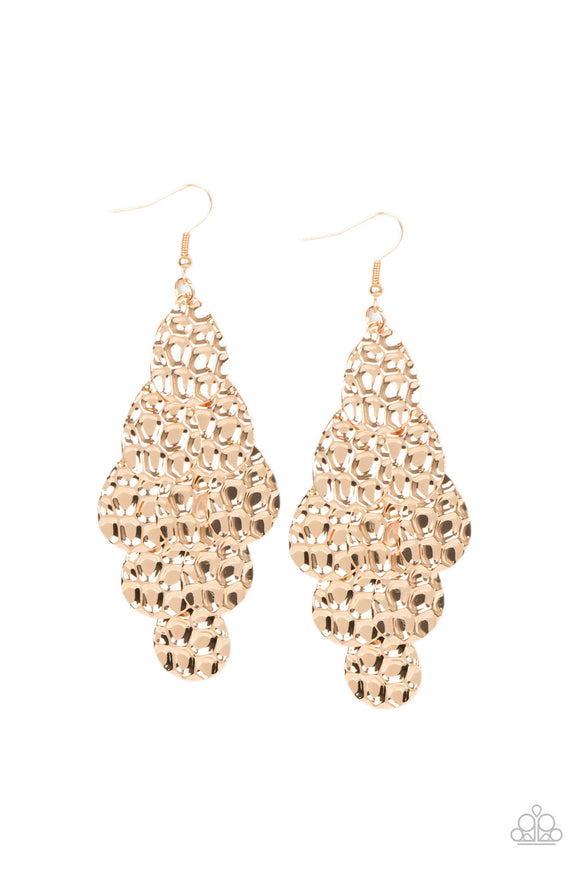 Paparazzi Earring - Instant Incandescence - Gold