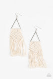 Paparazzi Earring - Macrame Jungle - White