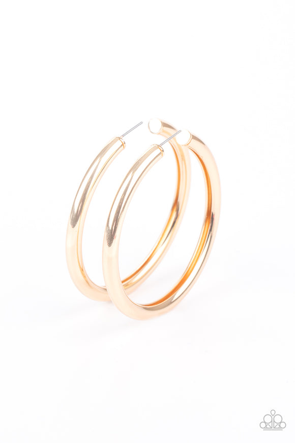 Paparazzi Earring - Curve Ball - Gold