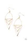 Paparazzi Earring - Proceed With Caution - Gold