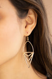 Paparazzi Earring - Proceed With Caution - Gold