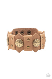 Paparazzi Urban Bracelet - Electrified Edge - Brown