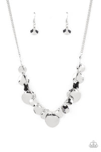 Paparazzi Necklace - GLISTEN Closely - Silver