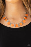Paparazzi Necklace - Flower Powered - Orange