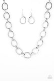 Paparazzi Necklace - HAUTE-ly Contested - Silver