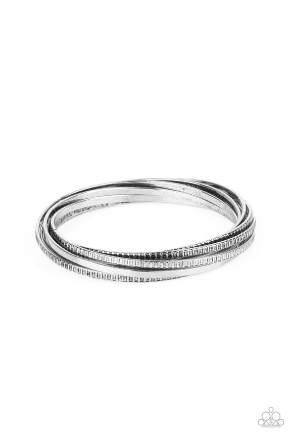 Paparazzi Bracelet - Trending in Tread - Silver