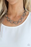 Paparazzi Necklace - HAUTE-ly Contested - Black