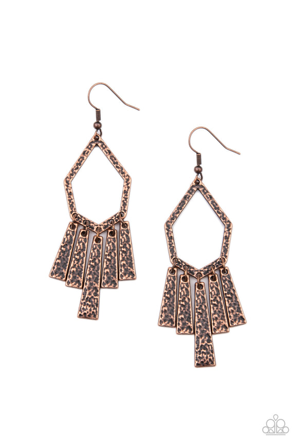 Paparazzi Earring - Museum Find - Copper