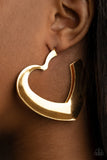 Paparazzi Earring - Heart-Racing Radiance - Gold Heart