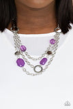 Paparazzi Necklace - Oceanside Spa - Purple