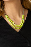 Paparazzi Necklace - Staycation Status - Green