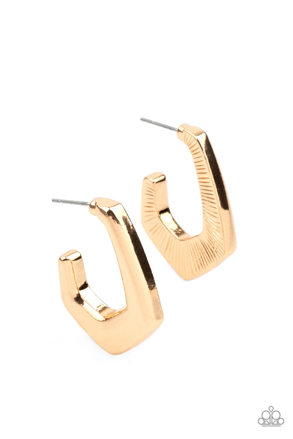 Paparazzi Earring - On The Hook - Gold