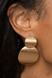 Paparazzi Earring - Here Today, GONG Tomorrow - Gold