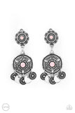 Paparazzi Earring - A DREAMCATCHER Come True - Pink Clip-On