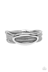Paparazzi Bracelet - Corded Couture - Silver