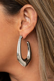 Paparazzi Earring - Find Your Anchor - Silver