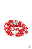 Paparazzi Bracelet - Perfectly Prismatic - Red