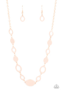 Paparazzi Necklace - Working OVAL-time - Rose Gold