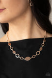 Paparazzi Necklace - Working OVAL-time - Rose Gold