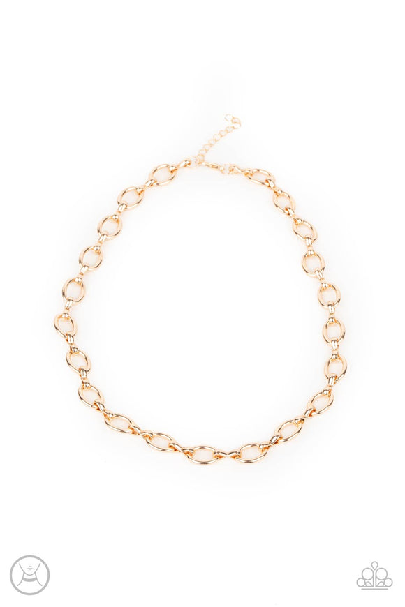 Paparazzi Necklace - Craveable Couture - Gold Choker