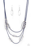 Paparazzi Necklace - Check Your CORD-inates - Blue