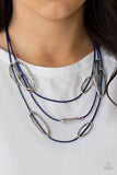 Paparazzi Necklace - Check Your CORD-inates - Blue