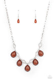 Paparazzi Necklace - Majestically Mystic - Brown