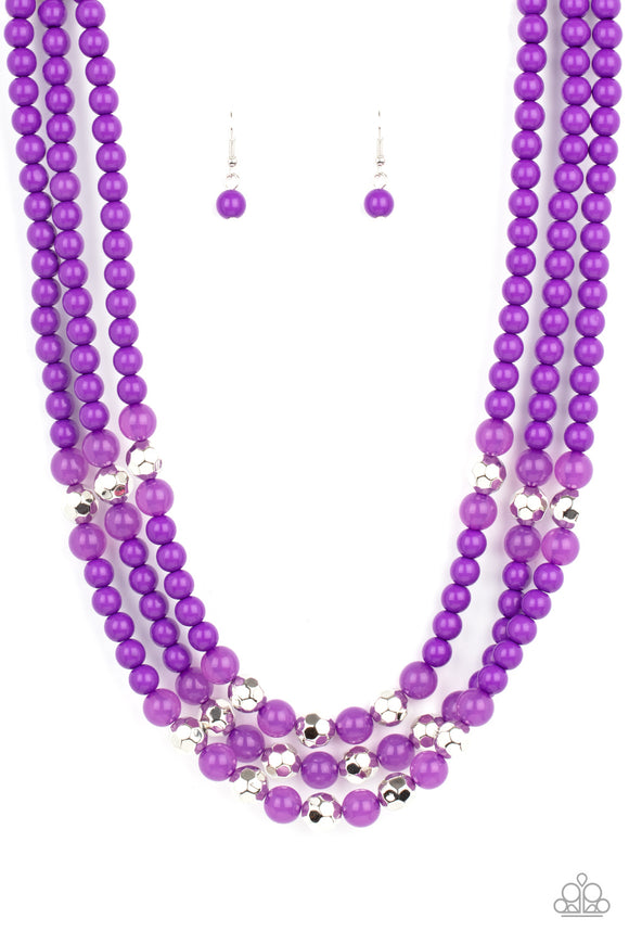 Paparazzi Necklace - STAYCATION All I Ever Wanted - Purple