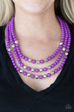 Paparazzi Necklace - STAYCATION All I Ever Wanted - Purple