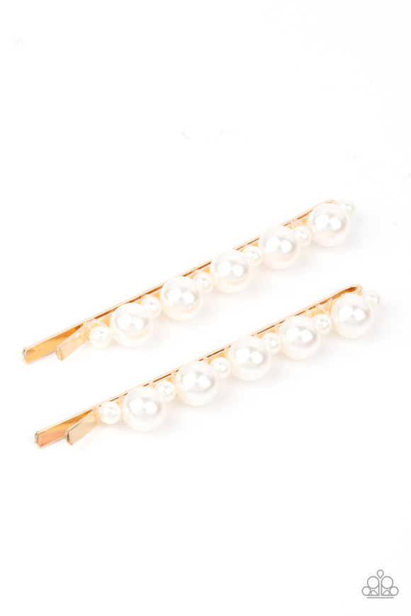 Paparazzi Hair Accessories - Put A Pin In It - Gold