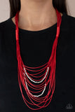 Paparazzi Necklace - Nice CORD-ination - Red