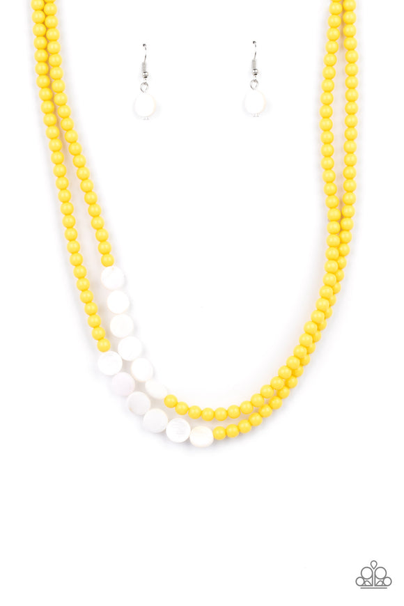 Paparazzi Necklace - Extended STAYCATION - Yellow