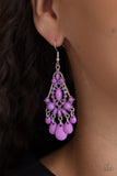 Paparazzi Earring - STAYCATION Home - Purple