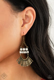 Paparazzi Earring - A FLARE For Fierceness - Brass