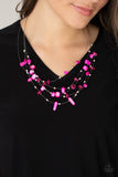 Paparazzi Necklace - Prismatic Pebbles - Pink