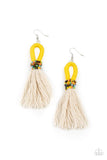 Paparazzi Earring - The Dustup - Yellow